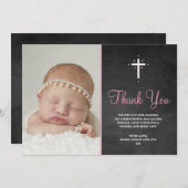 Mädchen-Taufe/Taufe danken Ihnen zu kardieren Dankeskarte (Vorne/Hinten)