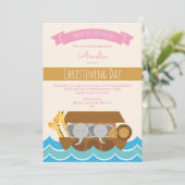 Mädchen-Taufe/Taufe danken Ihnen zu kardieren Einladung (Stehend Vorderseite)