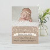 Mädchen-Taufe/Taufe-Einladung Einladung (Stehend Vorderseite)