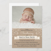 Mädchen-Taufe/Taufe-Einladung Einladung (Vorne/Hinten)