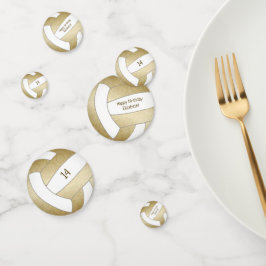 Mädchen Teenager Golden Volleyball Geburtstagspart Konfetti