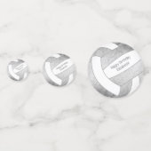 Mädchen Teenager graues Silbervolleyball-Party Konfetti (Vorderseiten)