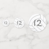 Mädchen Teenager graues Silbervolleyball-Party Konfetti (Rückseiten)