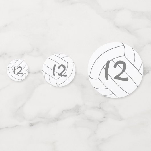 Mädchen Teenager graues Silbervolleyball-Party Konfetti (Rückseiten)