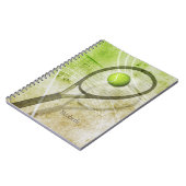 Mädchen Tennis personalisiert Notizblock (Linke Seite)