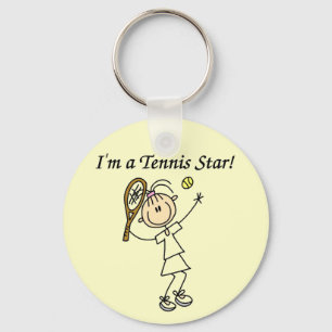 Mädchen-Tennis-Stern-T - Shirts und Geschenke Schlüsselanhänger