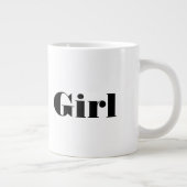 Mädchen-Text-Name mit Blockfarbe-Text-Spezialität- Jumbo-Tasse (Rechts)