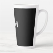 Mädchen Text Name Schwarzer Hintergrund Latte Tass Milchtasse (Rechts)