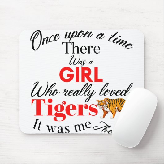 Mädchen-Tiger Mousepad (Mit Mouse)