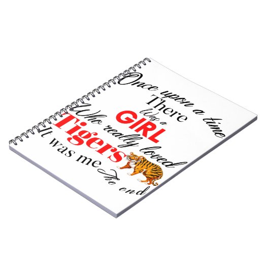Mädchen-Tiger Notizblock (Linke Seite)