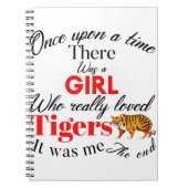 Mädchen-Tiger Notizblock (Vorderseite)