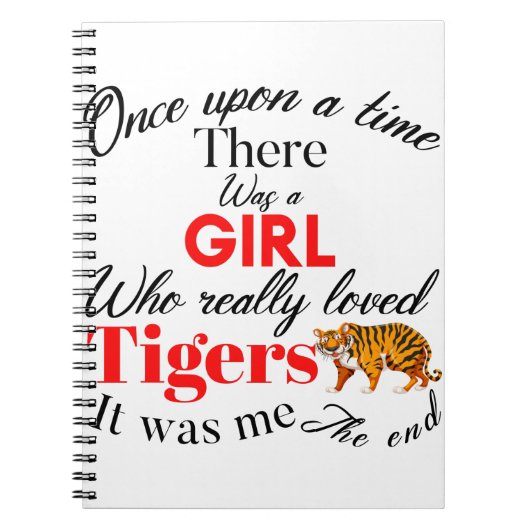 Mädchen-Tiger Notizblock (Vorderseite)