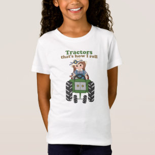 Mädchen Traktor Roll T-Shirt