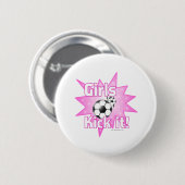 Mädchen treten es button (Vorne & Hinten)