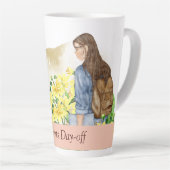 Mädchen trinken milchtasse (Rechte Ecke)