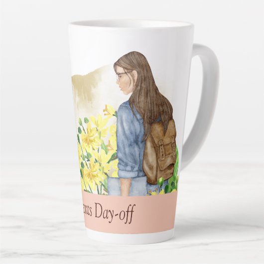 Mädchen trinken milchtasse (Rechte Ecke)