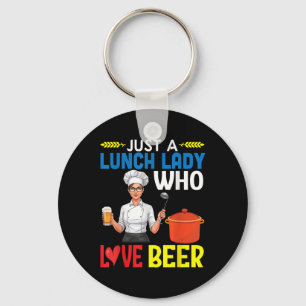 Mädchen trinken nur ein Mittagessen Lady, die Lieb Schlüsselanhänger