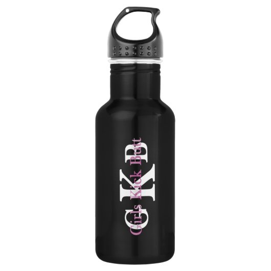 Mädchen-Tritt-Hintern! Wasserflasche (Vorderseite)