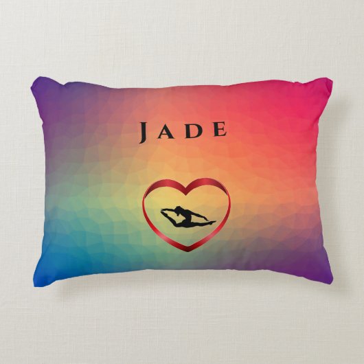 Mädchen Tumble Gymnast Custom Gymnastik Pillow Dekokissen (Vorderseite)
