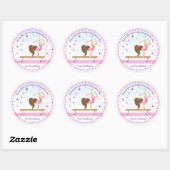 Mädchen Tumbling Birthday Gymnastik Runder Aufkleber (Blatt)