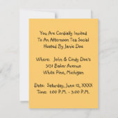 Mädchen-u. Teddy-Bärn-Garten-Tee-Party Einladungen (Rückseite)