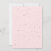 Mädchen über der Mond Babydusche Einladung (Rückseite)