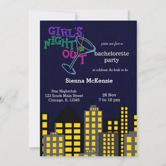 Mädchen übernachten einladung (Vorderseite)