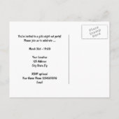 Mädchen übernachten Party Benutzerdefinierte Postk Einladungspostkarte (Rückseite)