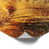 Mädchen umarmt Löwenwand für Dekoration. Poster (Ecke)