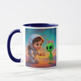 Mädchen und Aliens Tasse