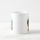 Mädchen-und-Berghund-Abenteuer-Illustration Kaffeetasse (Mittel)