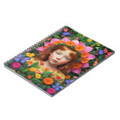 Mädchen und Blume-Notebook Notizblock (Linke Seite)