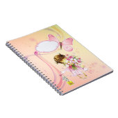 Mädchen und Blume Notizblock (Rechte Seite)