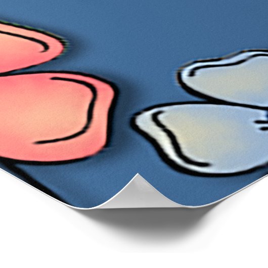 Mädchen und Blume Poster (Ecke)