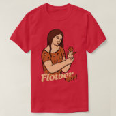 Mädchen und Blume T-Shirt (Design vorne)