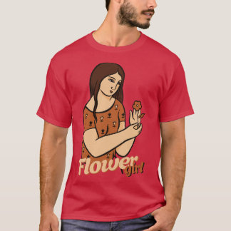 Mädchen und Blume T-Shirt