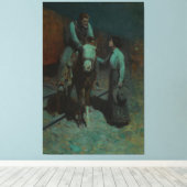 Mädchen und Cowboy Leinwanddruck (Insitu (Holzboden))