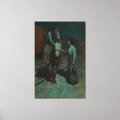 Mädchen und Cowboy Leinwanddruck (Vorderseite)