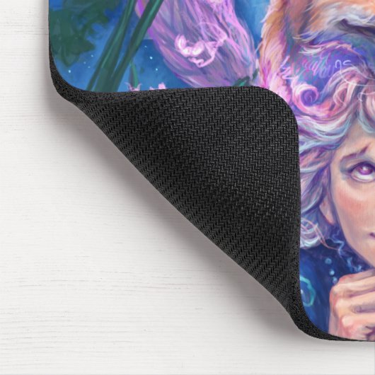 Mädchen und die magicfox-Stary-Fantasie Mousepad (Ecke)