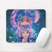 Mädchen und die magicfox-Stary-Fantasie Mousepad (Mit Mouse)
