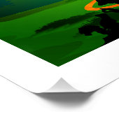 Mädchen und Eichhörnchen in der Wildnis Poster (Ecke)