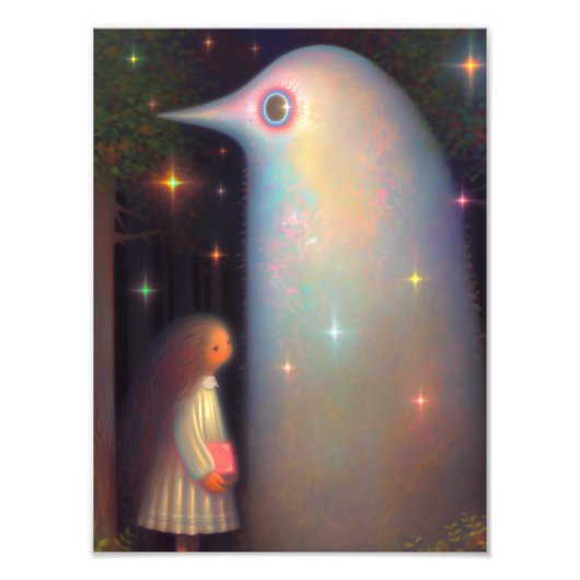 Mädchen und ein Geist Fotodruck (Vorne)