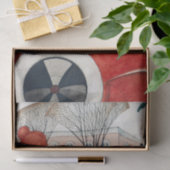 Mädchen und ein Mops Hund in einem roten Auto Seidenpapier (Geschenk)