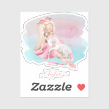 Mädchen und Einhorndusche verzaubert