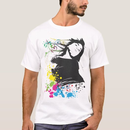 Mädchen und Farben. T-Shirt (Vorderseite)
