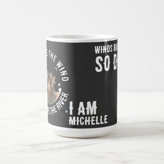 Mädchen und Frauen mit zwei Affirmationen Empowerm Kaffeetasse (Mittel)
