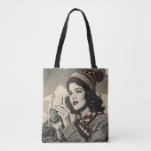 Mädchen und Garne Vintag Tasche (Vorderseite)