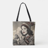 Mädchen und Garne Vintag Tasche (Rückseite)