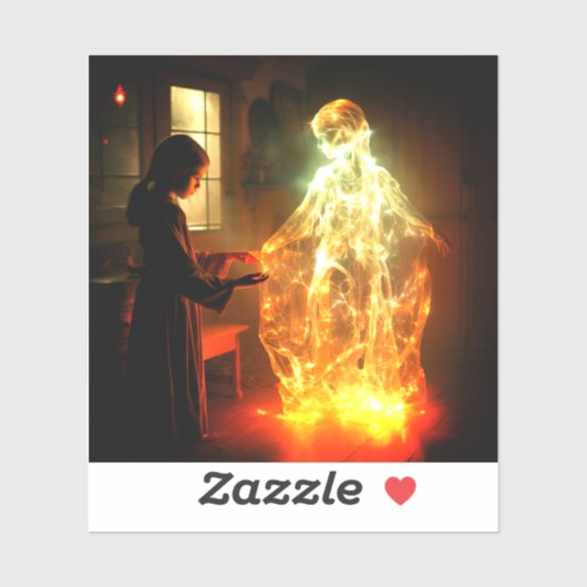 Mädchen und Geist Aufkleber (Blatt)