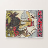 Mädchen und Geranie, Mucha Puzzle (Horizontal)